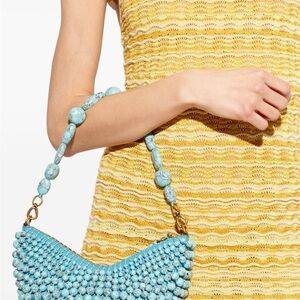 Turquoise Beaded Shoulder Bag - Women